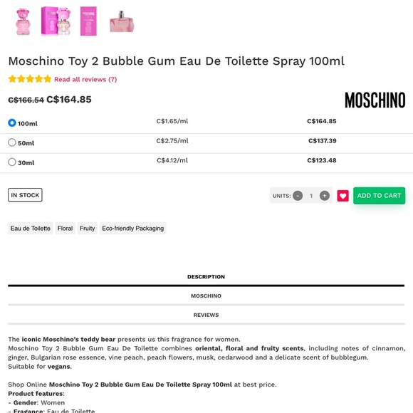 MOSCHiNO SAMPLE SCENTS - Picture 7 of 7